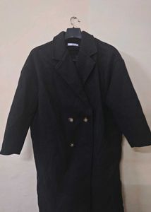 Unisex Elegant Black Trench Coat