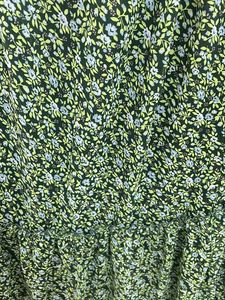 Floral green long skirt