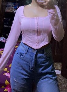 Imported Pink Corset Top