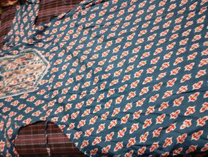 anarkali Embroidered Teal Kurta