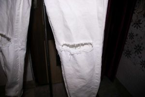 Ripped White Denim Jeans