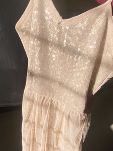 Golden Sequin Partywear Mini Dress