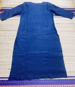 Elegant Navy Embroidered Kurta Set