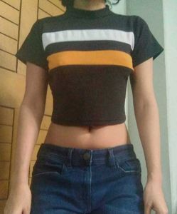 Striped Crop Tee