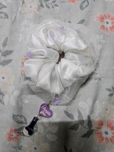 Cute White Scrunchie