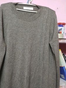 Gray Knit Maxi Dress