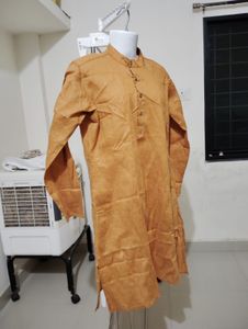 Men's Brown Cotton Kurta