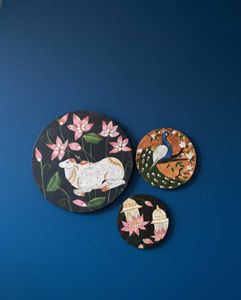 Hand-painted 3 Wall Art Discs