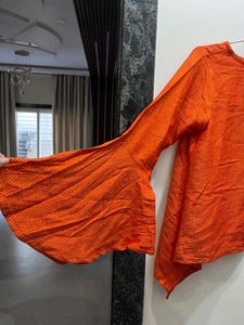 Orange Long Sleeve Top