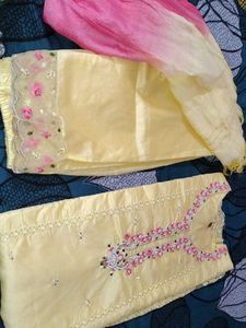 Brand New Pearl Work Silk Suit (Not Used)