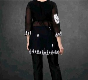 Embroidered Purple Tunic