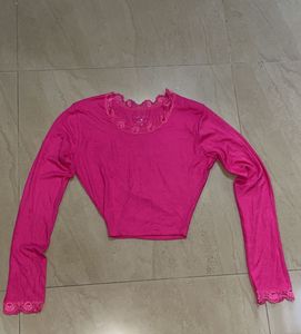 Hot Pink Fitted Top