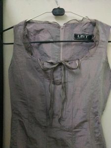 LIST Purple Tie Neck Dress