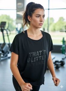 Domyos"THAT’S GLITTER NOT SWEAT"gym tee