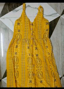 Yellow Embroidered Sundress