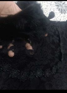 Elegant Black Embroidered Dress