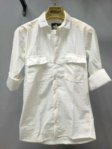 Semi Sheer Fabric (Transparent), Full Sleeve Shirt
