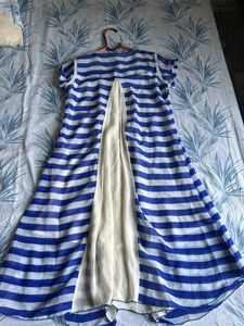 Blue &amp; White Striped Tunic Dress