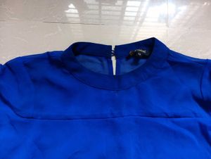 Royal Blue Ruffle Top