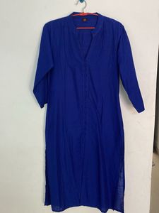 Blue Cotton Kurta