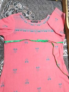 Avaasa Peach Colour Kurti For Women