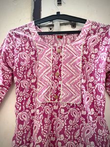 Pink Paisley Print Dress