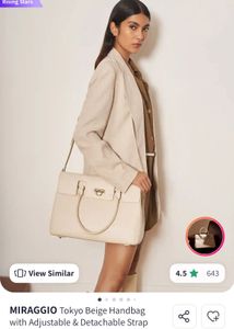 MIRAGGIO Tokyo Beige Handbag