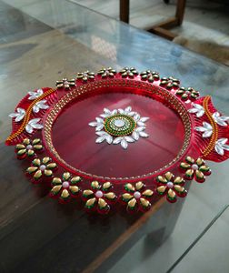 Decorative Pooja (roli teeka) Thali