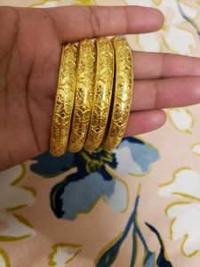 Never Used Matte Gold Finish Laak Bangales