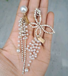 Gorgeous Big Butterfly 🦋 Asymmetric Pearl Earring
