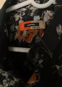 Floral Print Slim Fit Opaque Cotton Casual Shirt
