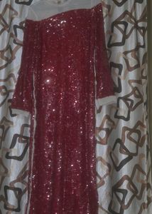 Sequin Embellished RedDress