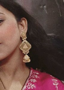 Golden Jhumka Earrings