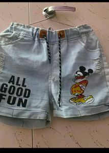 Mickey Mouse Denim Shorts