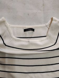 Striped Boat Neck Top
