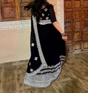 Black Embroidered Lehenga