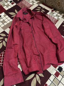 Burgundy Button-Down Shirt