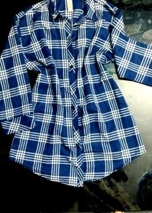 Diya Branded New Checks Shirt Navy Blue