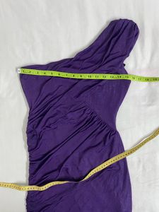 Purple One-Shoulder Dress bust 34