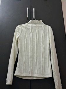 Elegant Textured Turtleneck Top