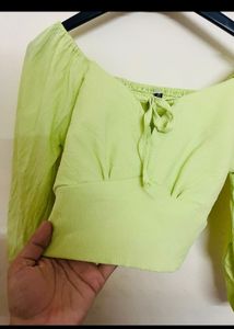 Green Crop Top