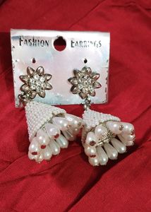 White Jhumka