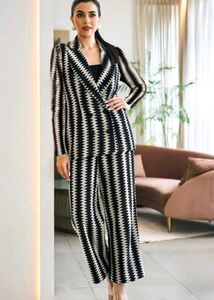 Stylish Striped Co-ord Set (Aj)