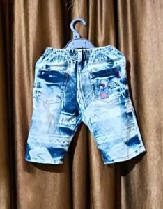 Denim Short For 7 To 8 Year Boys