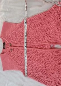 Coral Knit Vest Shrug