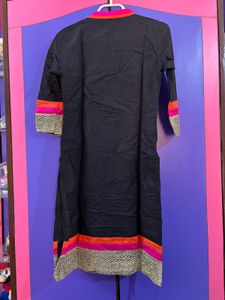 Melange Black Kurta