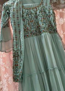 Elegant Embroidered Dress with Jacket