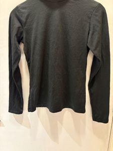 Black Turtleneck Long Sleeve Top