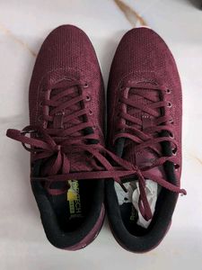 Reebok Maroon Knit Running Shoes