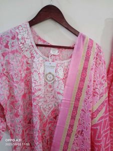 new chacha bhatija Pink Kurta Set &amp; Dupatta